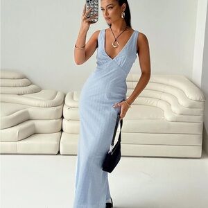 Princess Polly Nellie Anglaise Maxi Dress Blue size 0 new without tag